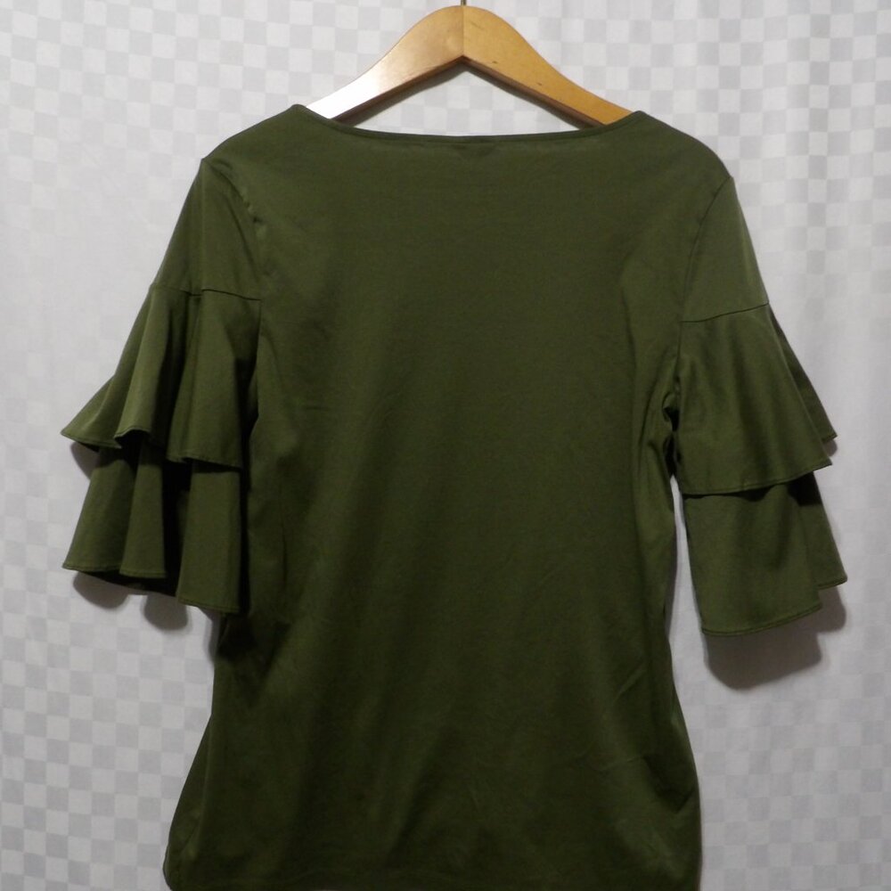 ANN TAYLOR Ruffly Sleeve Blouse | M - Picture 3 of 5
